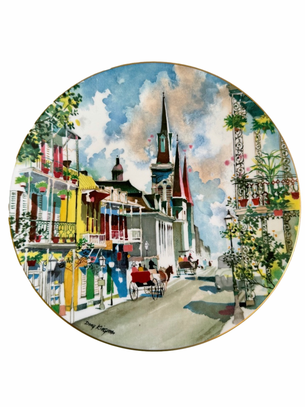 Dong Kingman French Quarter Collectors Plate Royal Doulton 1976 Vintage